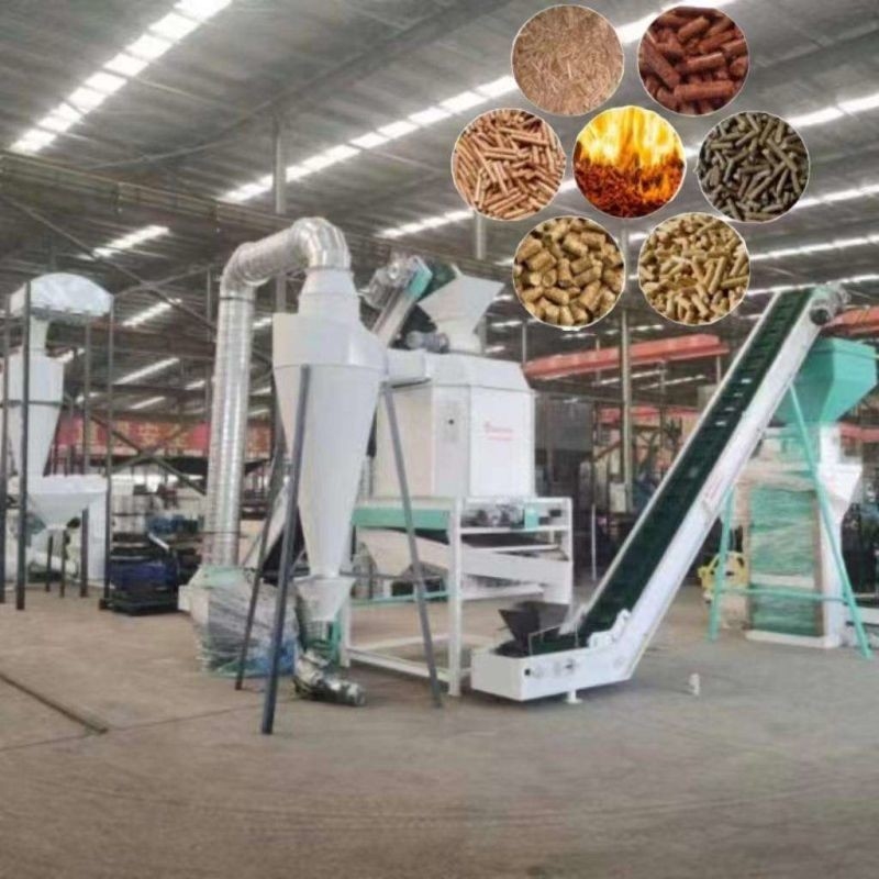 خط تولید گلوله چوبی با ظرفیت 0.5 - 10 TPH خط تولید بیوماس 6 تا 12 میلی متر