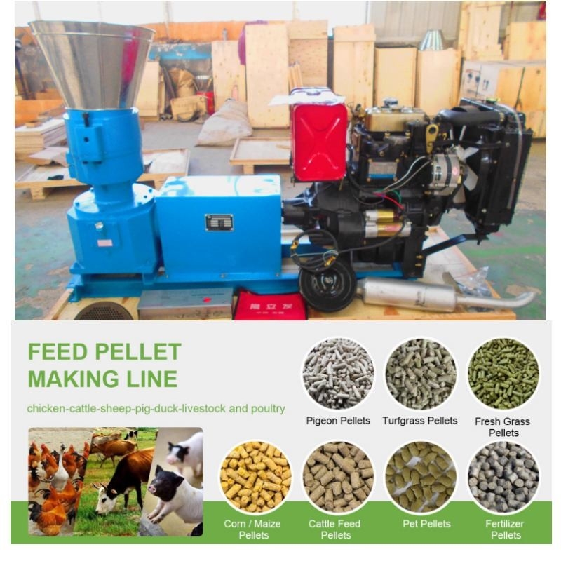 آسیاب گلوله خوراک 100-1200 کیلوگرم در ساعت با موتور الکتریکی یا موتور دیزل