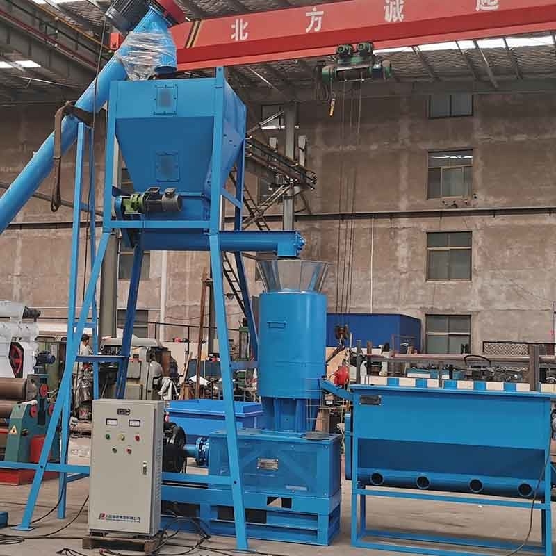 600-800kg/H خط تولید گلوله چوبی دستگاه ساخت پلت زیست توده قالب تخت