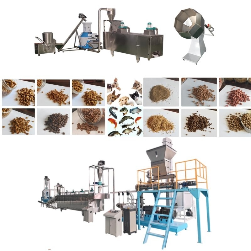 خط اکسترودر خوراک ماهی 50-2000 کیلوگرم در ساعت غرق / شناور با اندازه گلوله 0.8-12 میلی متر