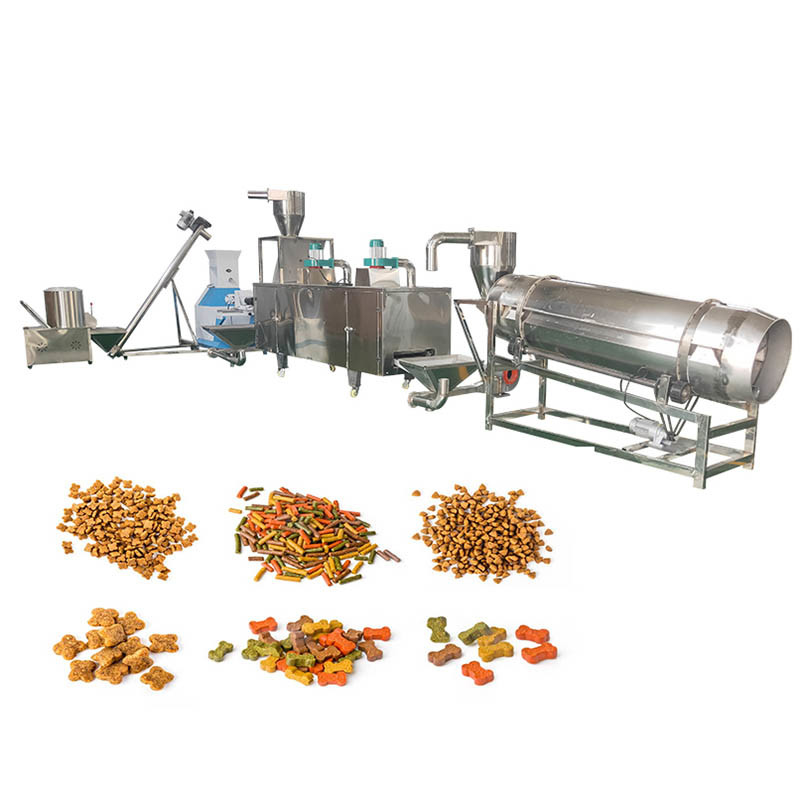 100-500Kg/H دستگاه گلوله خوراک حیوان خانگی خط تولید غذای سگ فولاد ضد زنگ