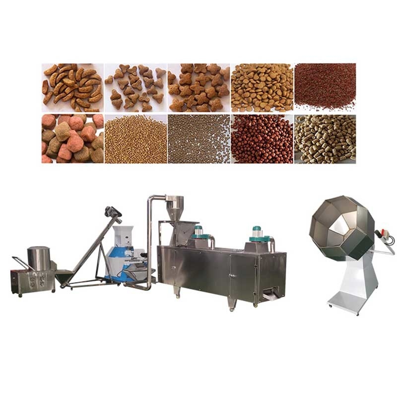 100-500Kg/H دستگاه گلوله خوراک حیوان خانگی خط تولید غذای سگ فولاد ضد زنگ