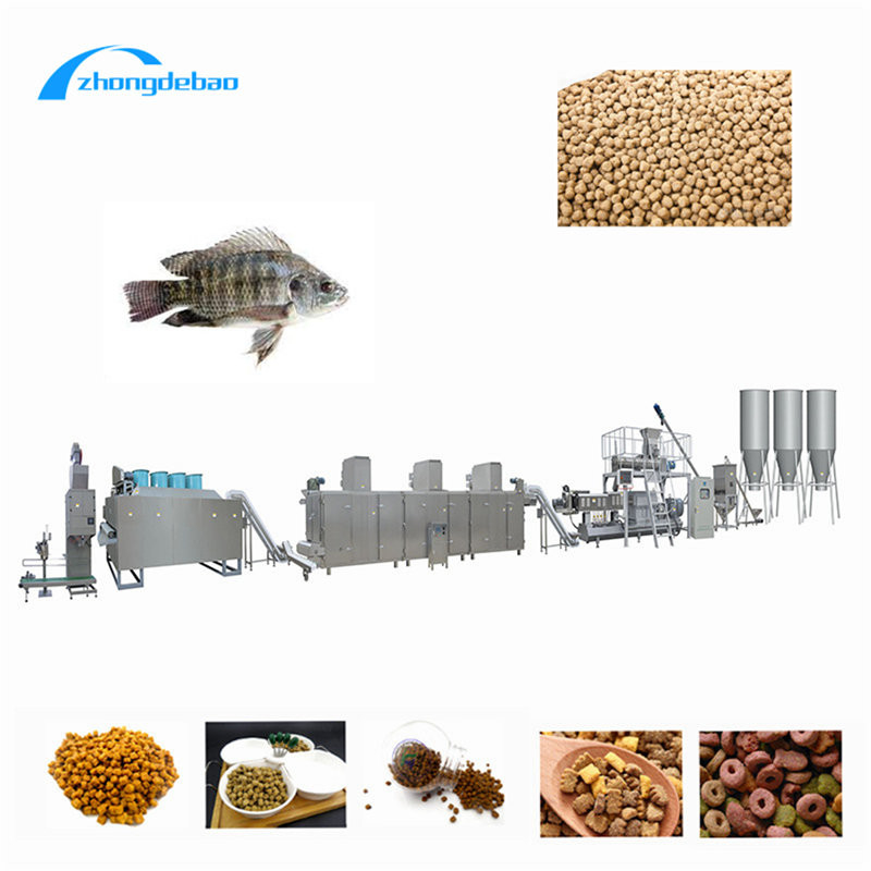 خط تولید خوراک ماهی شناور 6-10 تن 0.75-3kw خط پردازش غذای ماهی
