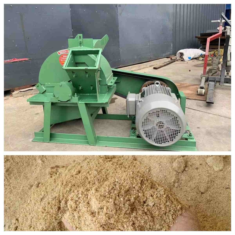 500kg/H 11kw لگ دستگاه خاک اره چوب سنگ شکن خردکن کوچک سنگ شکن برای خاک اره چوب