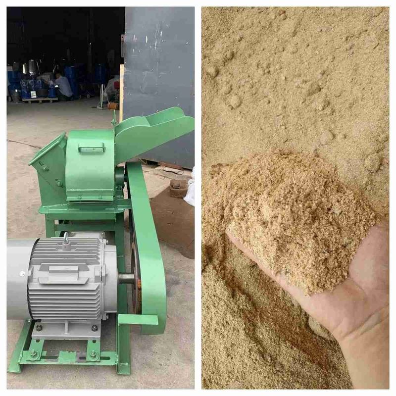 500kg/H 11kw لگ دستگاه خاک اره چوب سنگ شکن خردکن کوچک سنگ شکن برای خاک اره چوب