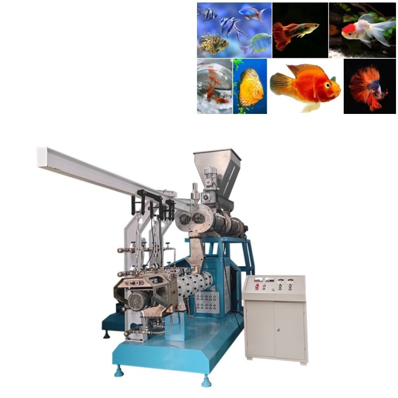 دستگاه خوراک ماهی شناور 2000kg/H خط تولید خوراک ماهی شناور دو پیچ