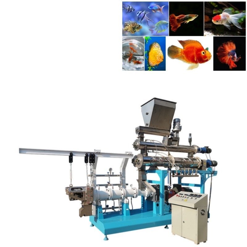 دستگاه خوراک ماهی شناور 2000kg/H خط تولید خوراک ماهی شناور دو پیچ