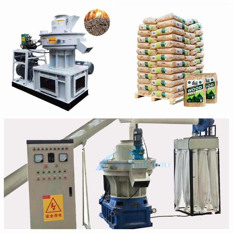 دستگاه آسیاب گلوله چوب مدل 450 1000kg/H حلقه عمودی قالب آسیاب گلوله بیوماس