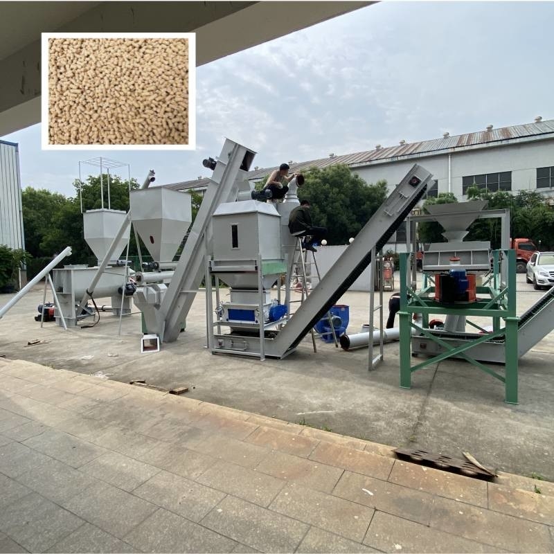 1-12mm اندازه گلوله نهایی خط تولید خوراک حیوانات با محتوای رطوبت ≤20%