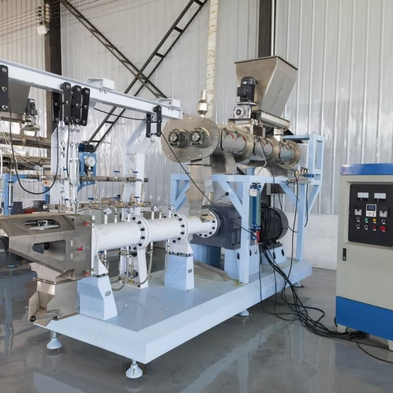 1t/H ظرفیت CE SGS شناور ماهی Tilapia مواد غذایی گلوله دستگاه Extruder با کولر بخار