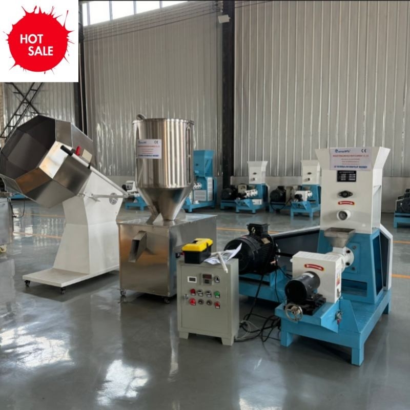 مواد خام تغذیه پرورش ماهی نوع خشک Extruder تغذیه ماهی پالتو 200 kg/h 0.4kw