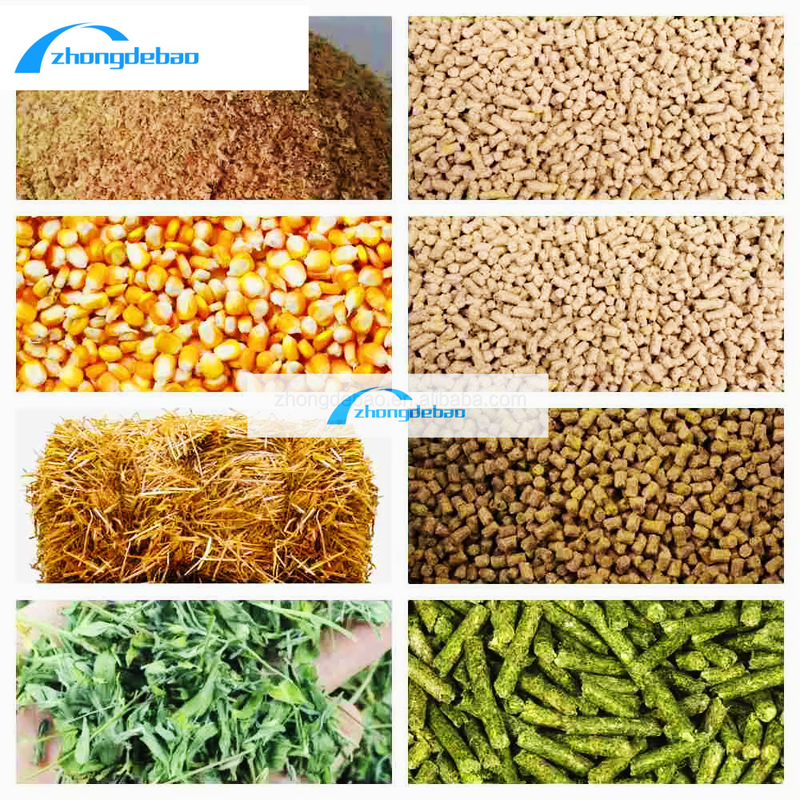 ماشین 10HP دیزل نوع مواد غذایی گلوله ای 90kg/h مواد غذایی حیوانات ماشین آسیاب