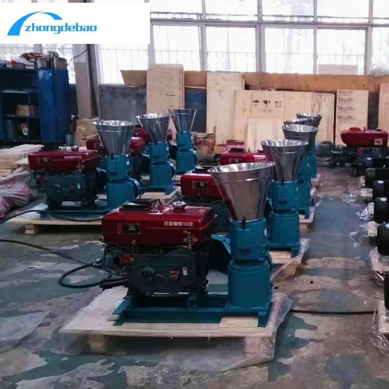 طراحی جدید 10HP دیزل نوع مواد غذایی گلوله ماشین 90kg/h مواد غذایی حیوانات آسیاب