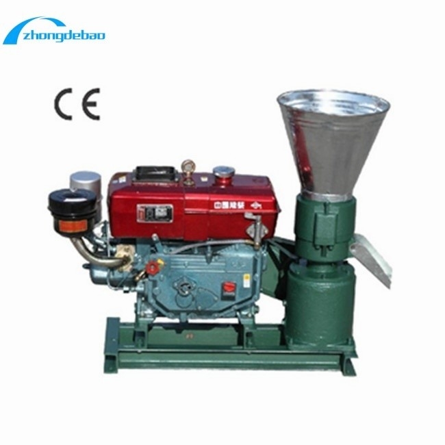 قدرت موتور دیزل نوع 10HP ماشین پردازش گرده های تغذیه حیوانات 90-120kg/h تولید گرده های تغذیه ماشین ساخت