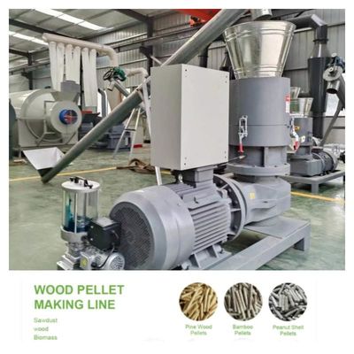100-1200kg/H Wood Pellet Maker 22-55KW Wood pellet line with قابل تنظیم اندازه