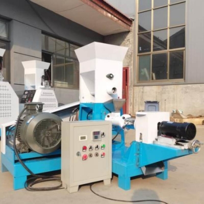 اکستروسر خوراک پیچ دار برای حیوانات خانگی آبی 60-80kg/H 50mm 11kw